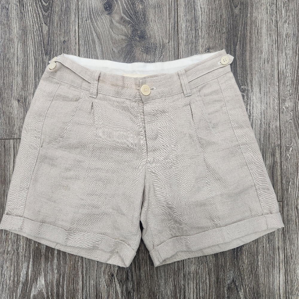 CP Shades Linen Cotton Blend High Waist Shorts size XS